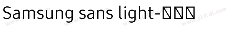 Samsung sans light字体转换